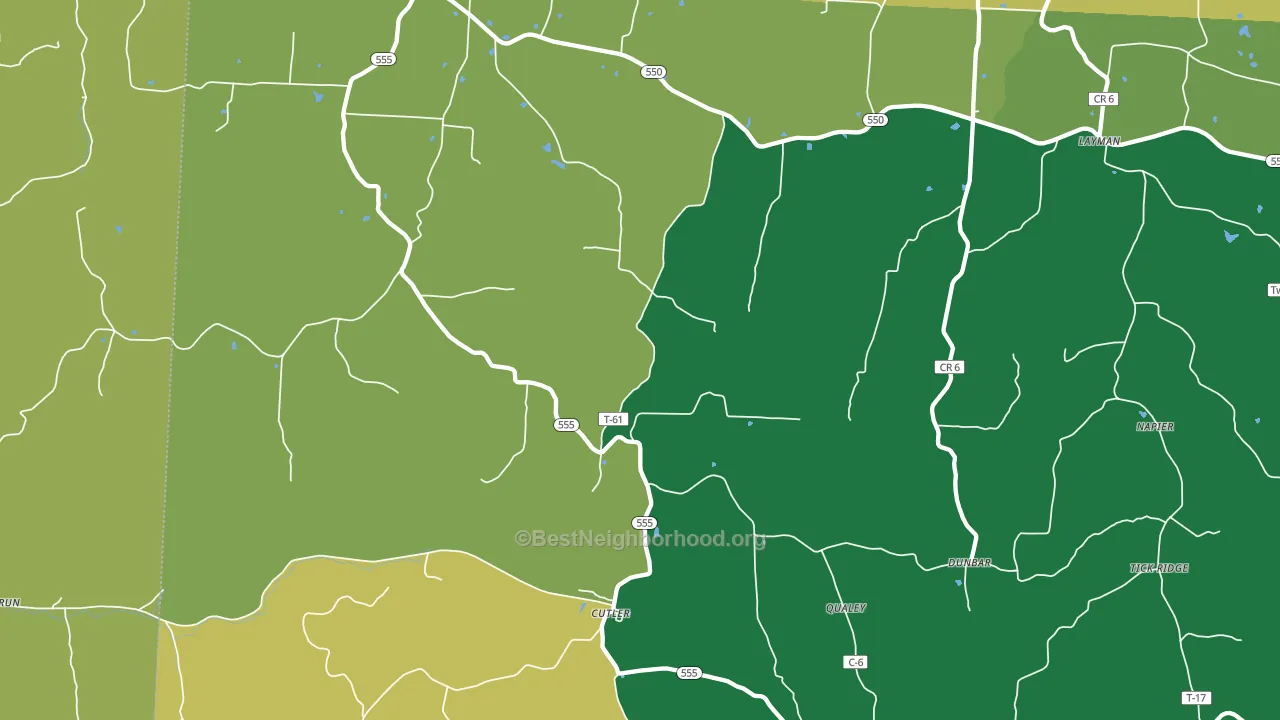 45724, OH block-group voter-turnout map
