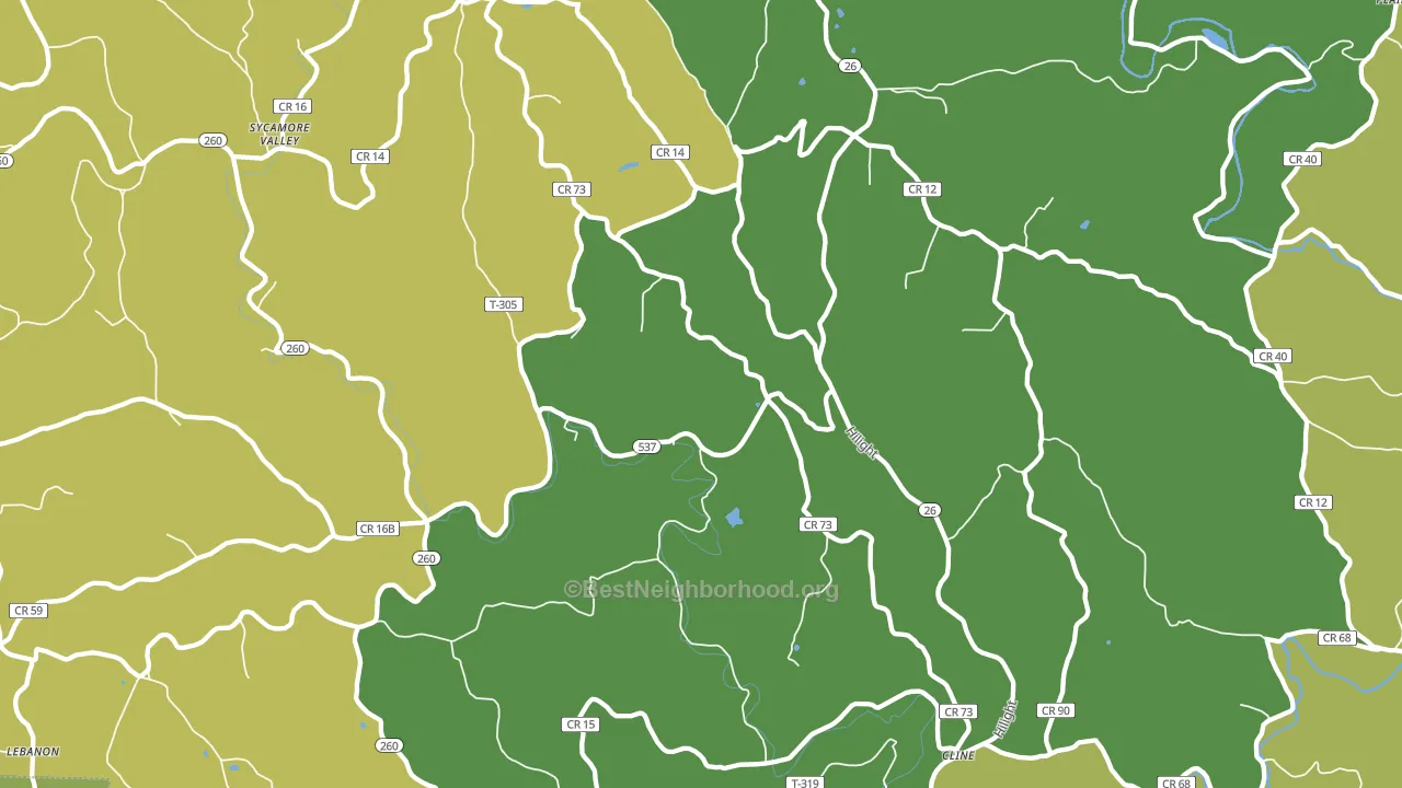 45734, OH block-group voter-turnout map