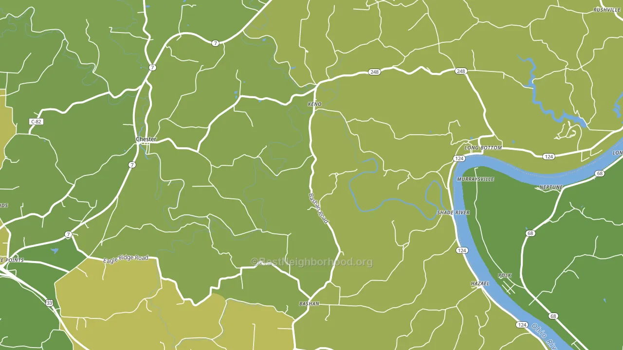 45743, OH block-group voter-turnout map