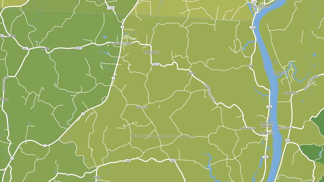 45772, OH block-group voter-turnout map