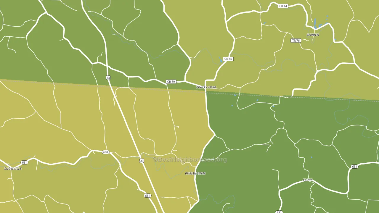 45776, OH block-group voter-turnout map
