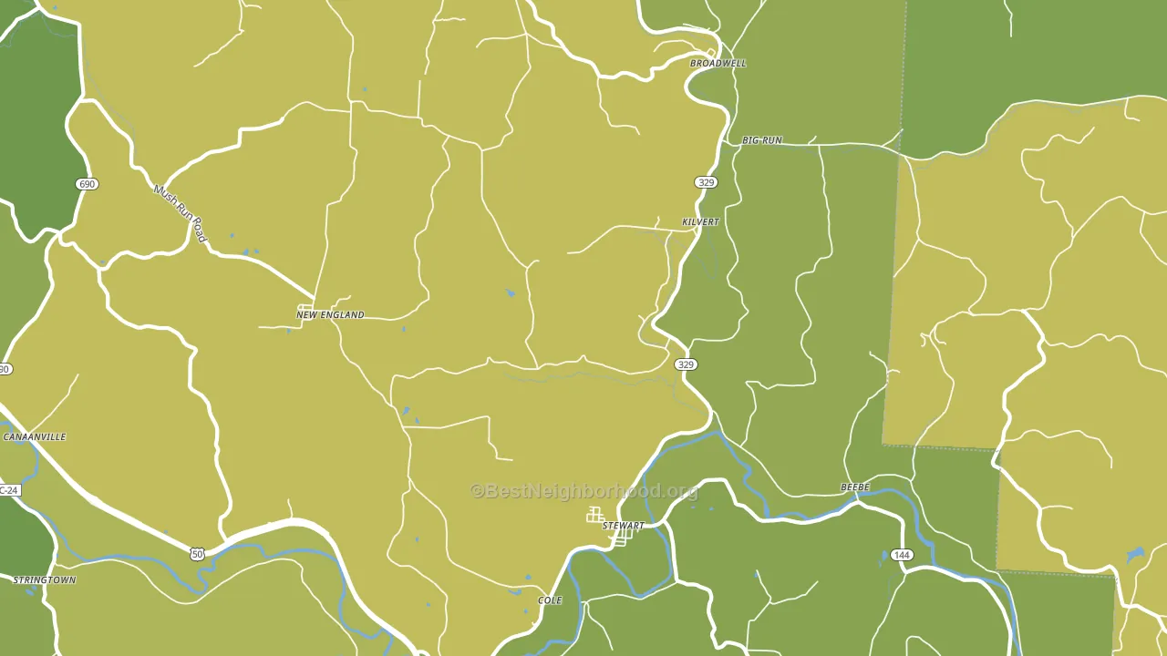 45778, OH block-group voter-turnout map