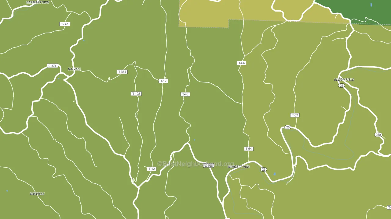 45789, OH block-group voter-turnout map