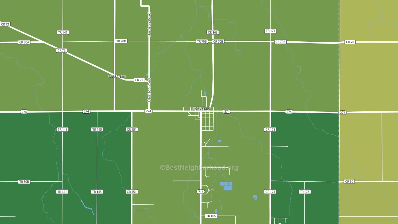45826, OH block-group voter-turnout map