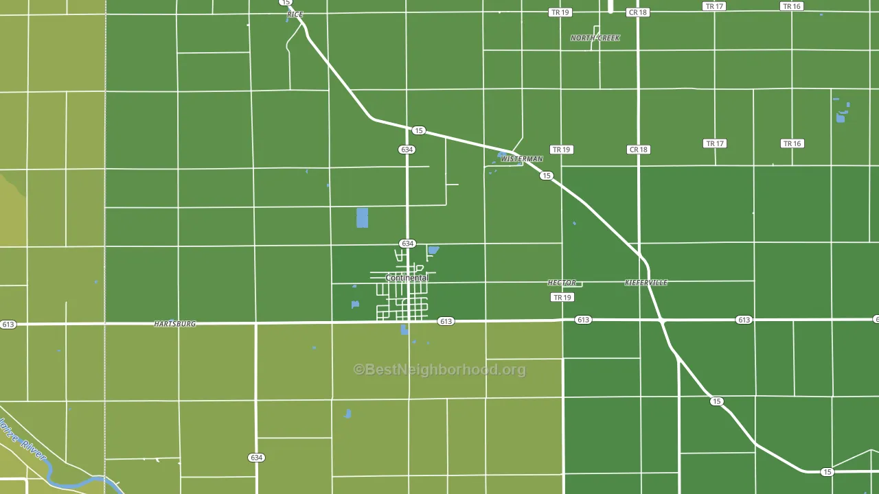 45831, OH block-group voter-turnout map