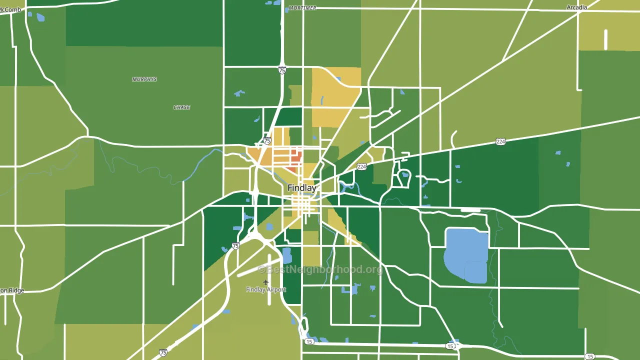 45840, OH block-group voter-turnout map