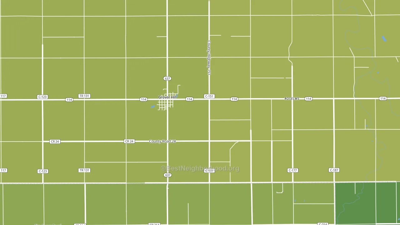 45849, OH block-group voter-turnout map