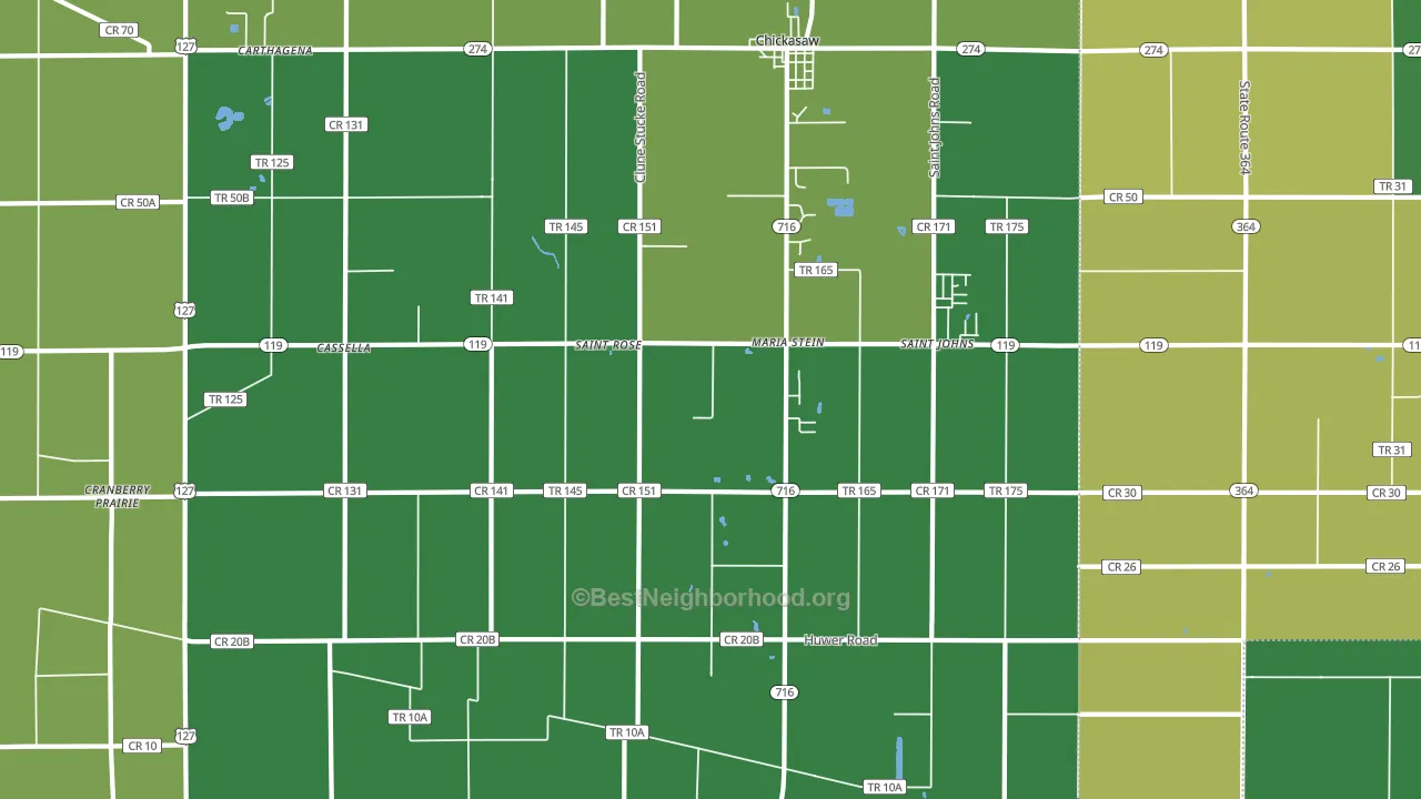 45860, OH block-group voter-turnout map