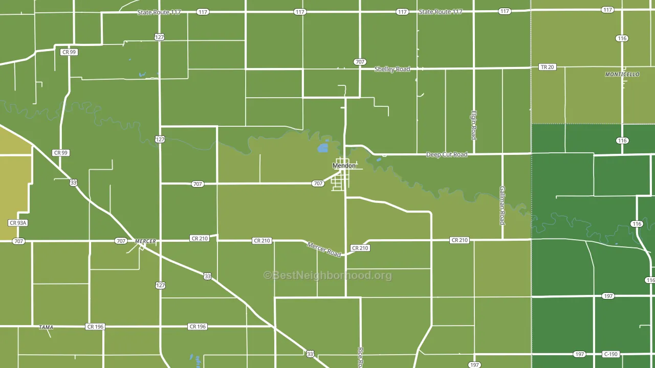 45862, OH block-group voter-turnout map