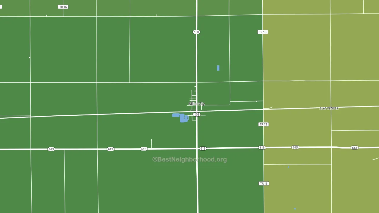 45864, OH block-group voter-turnout map