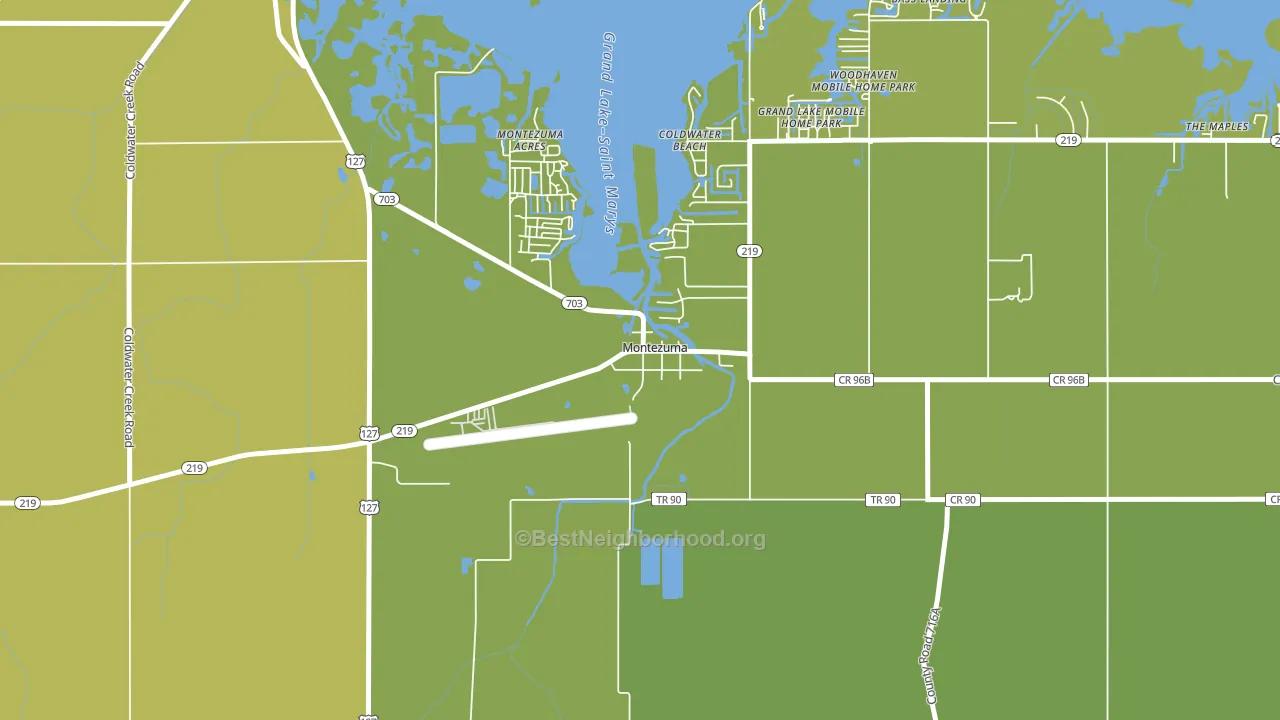 45866, OH block-group voter-turnout map