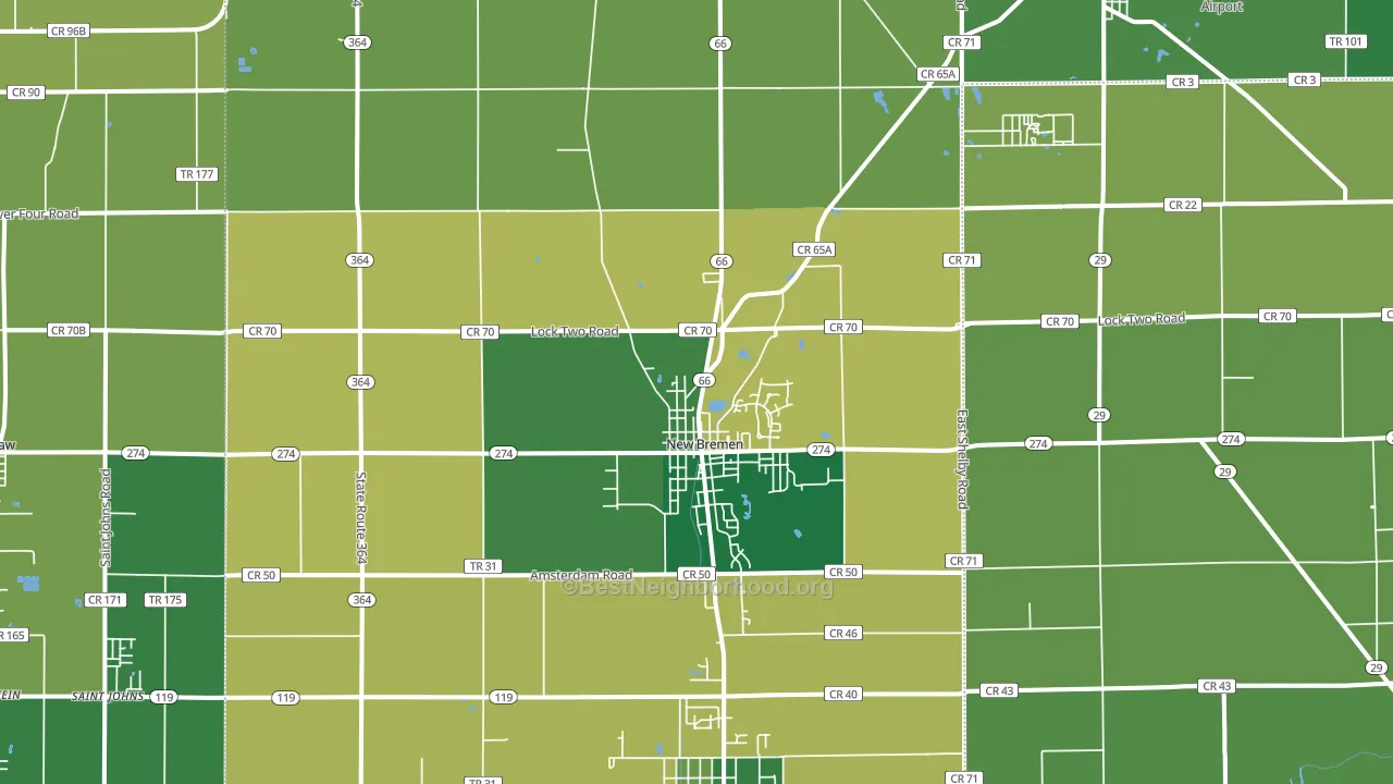 45869, OH block-group voter-turnout map