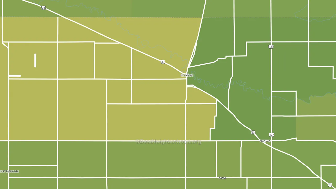 45882, OH block-group voter-turnout map