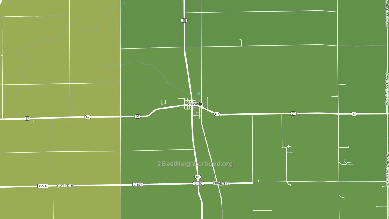 45888, OH block-group voter-turnout map