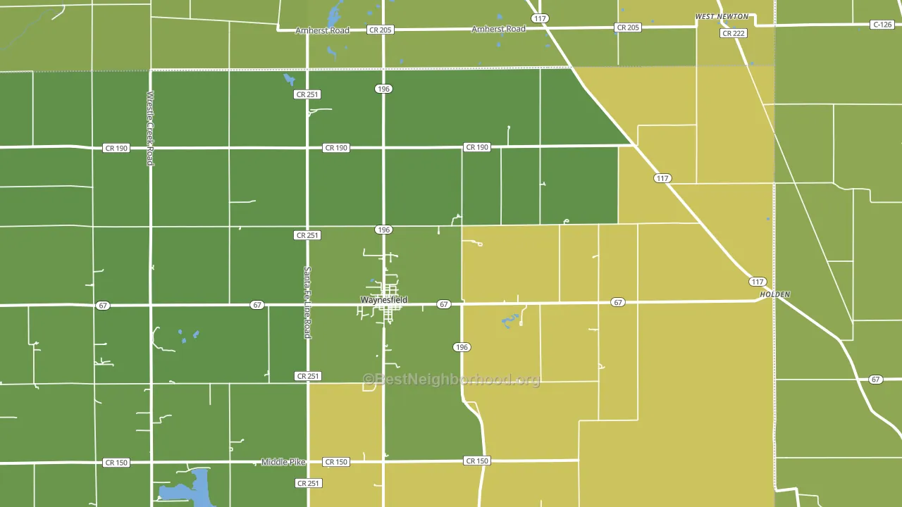 45896, OH block-group voter-turnout map