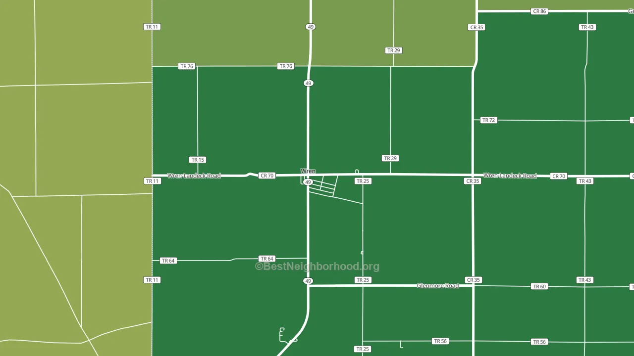 45899, OH block-group voter-turnout map