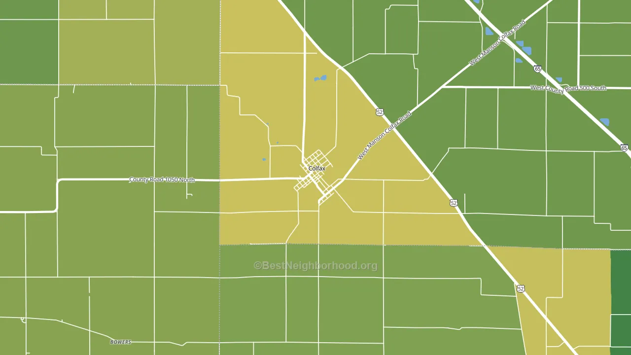 46035, IN block-group voter-turnout map