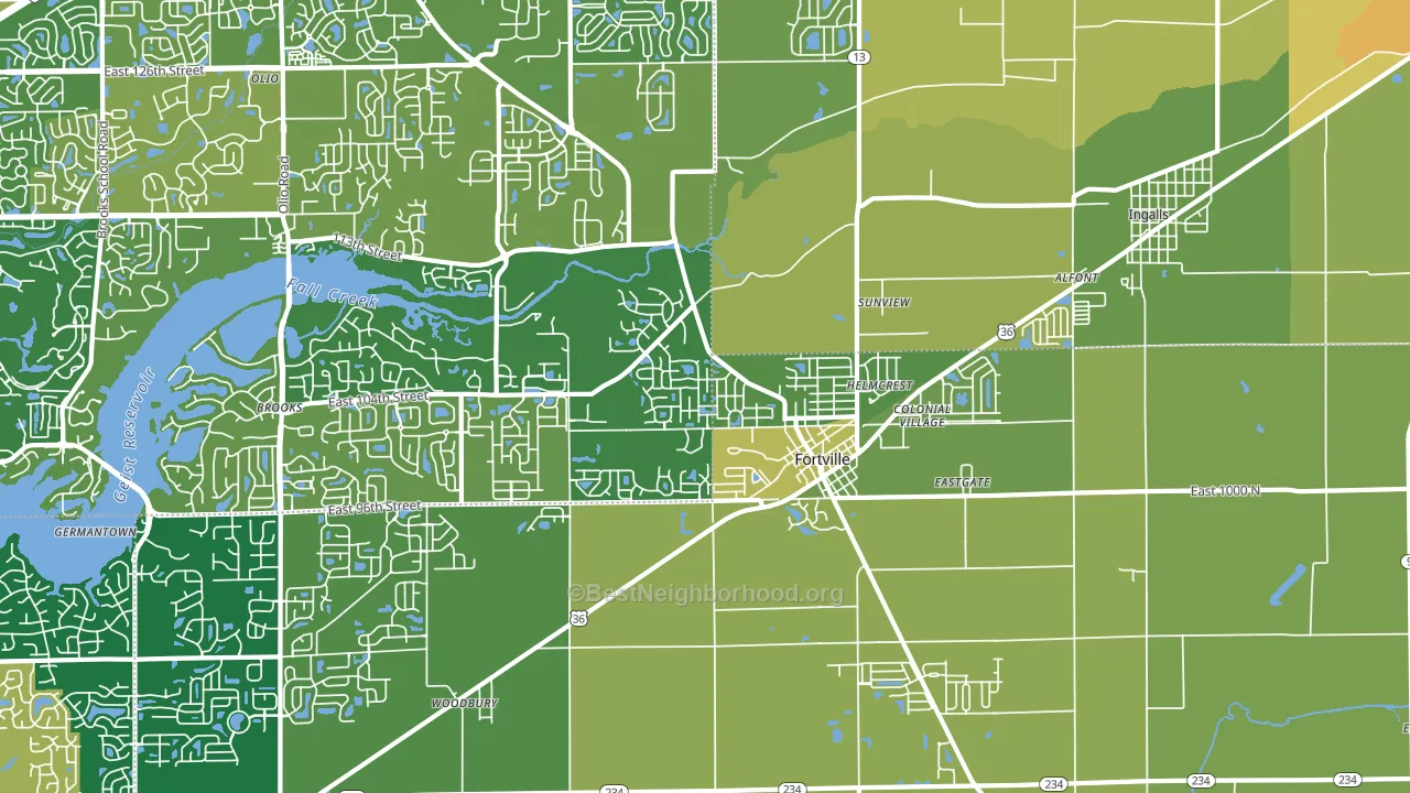 46040, IN block-group voter-turnout map
