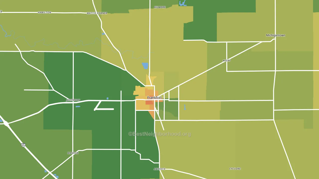 46041, IN block-group voter-turnout map