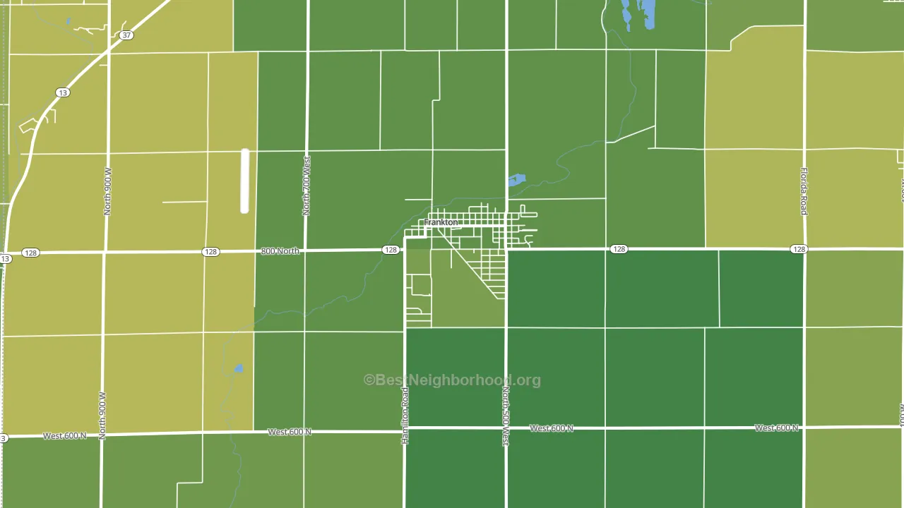 46044, IN block-group voter-turnout map
