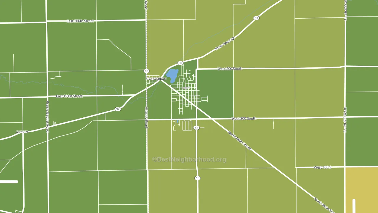 46051, IN block-group voter-turnout map