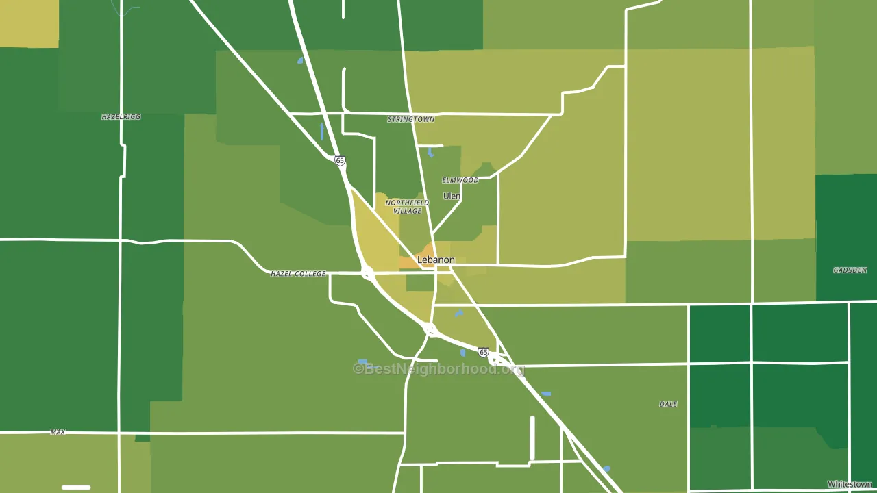 46052, IN block-group voter-turnout map