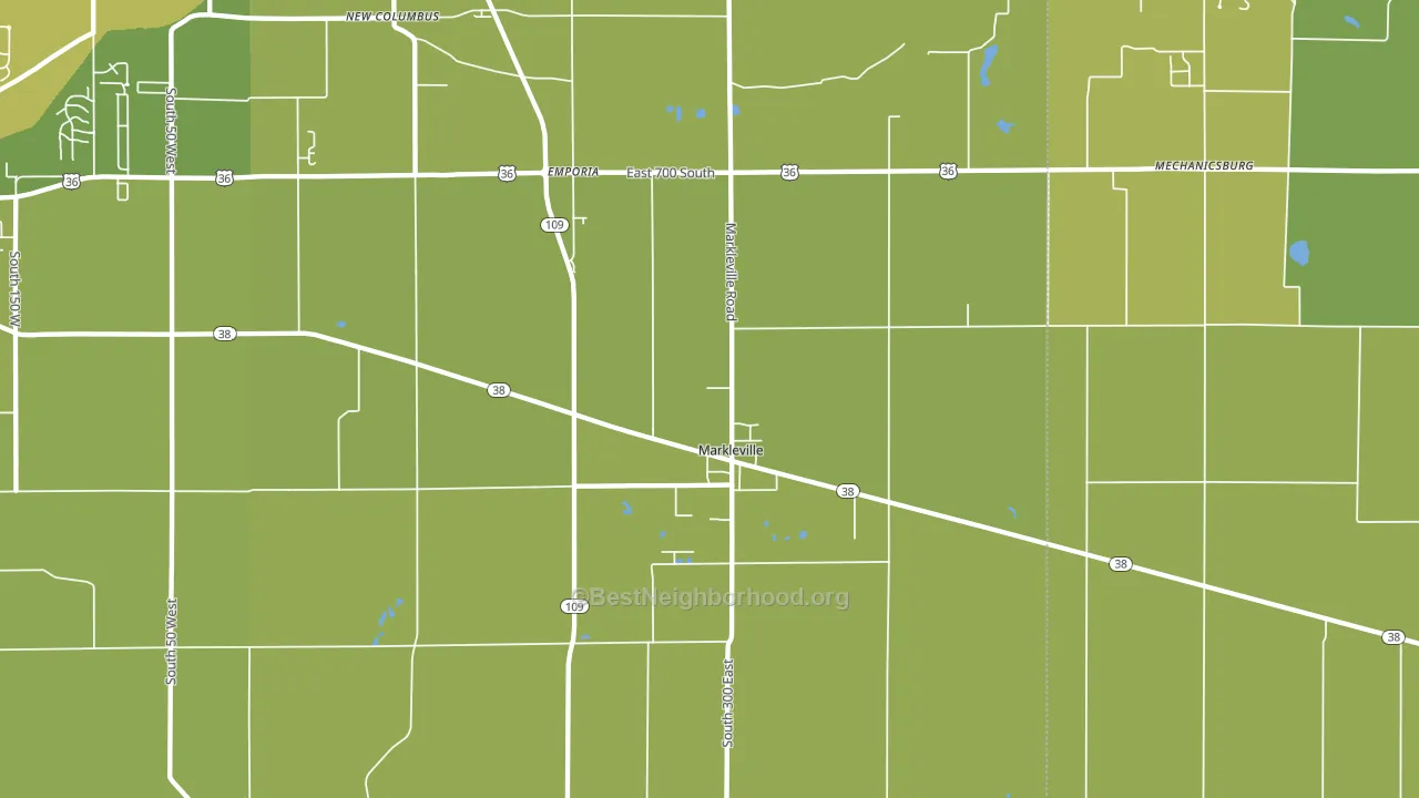 46056, IN block-group voter-turnout map