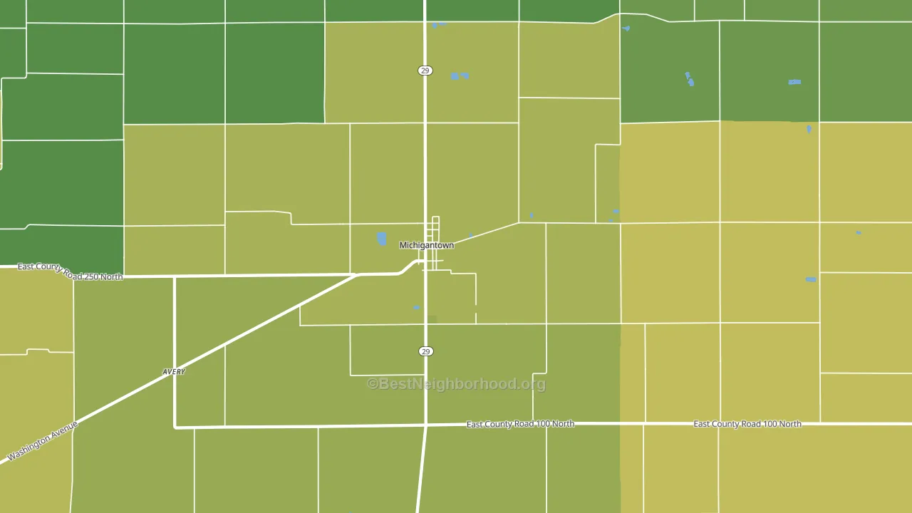 46057, IN block-group voter-turnout map