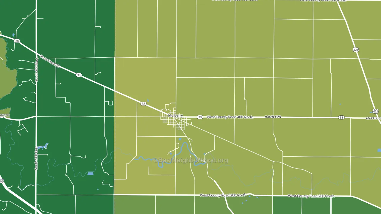46058, IN block-group voter-turnout map