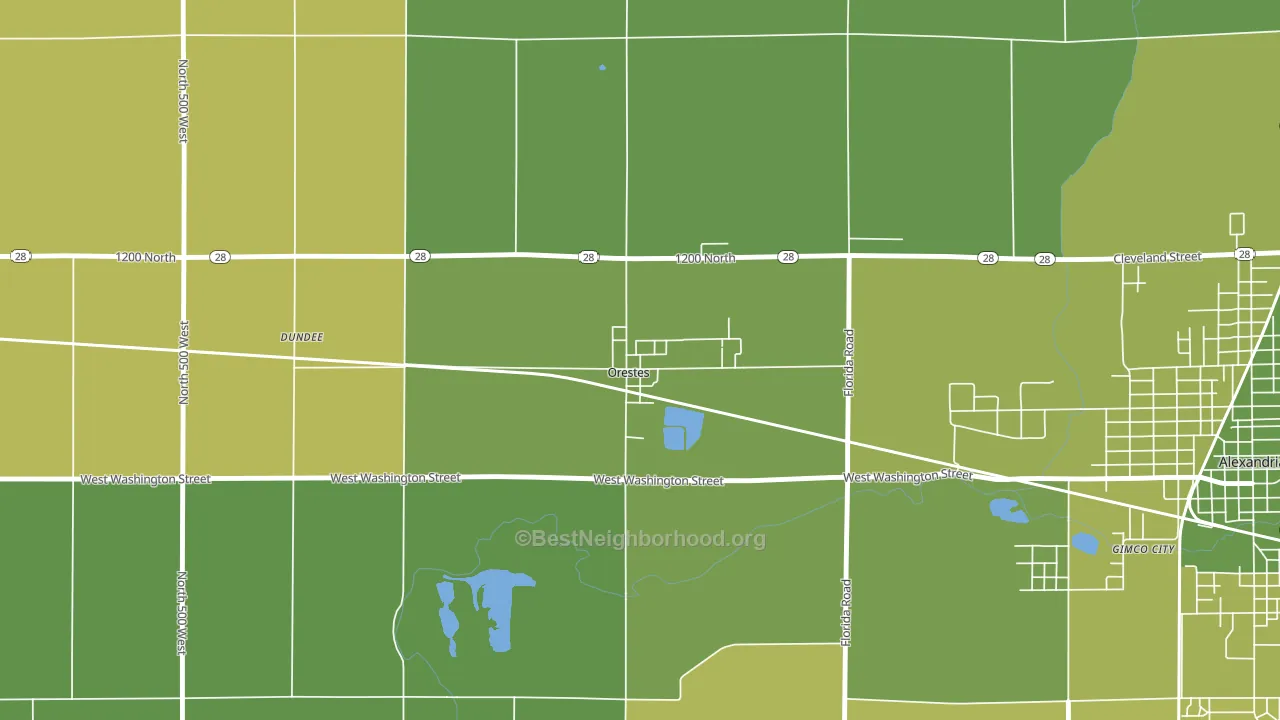 46063, IN block-group voter-turnout map