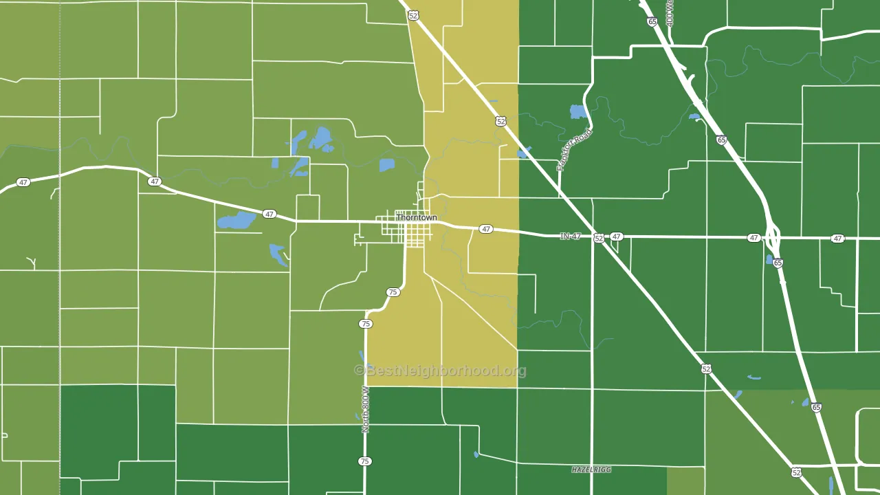 46071, IN block-group voter-turnout map