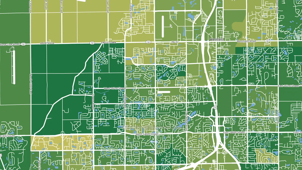 46074, IN block-group voter-turnout map