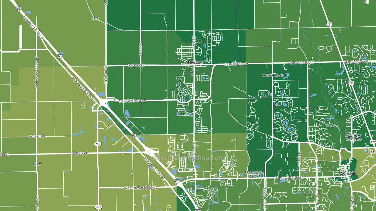 46075, IN block-group voter-turnout map