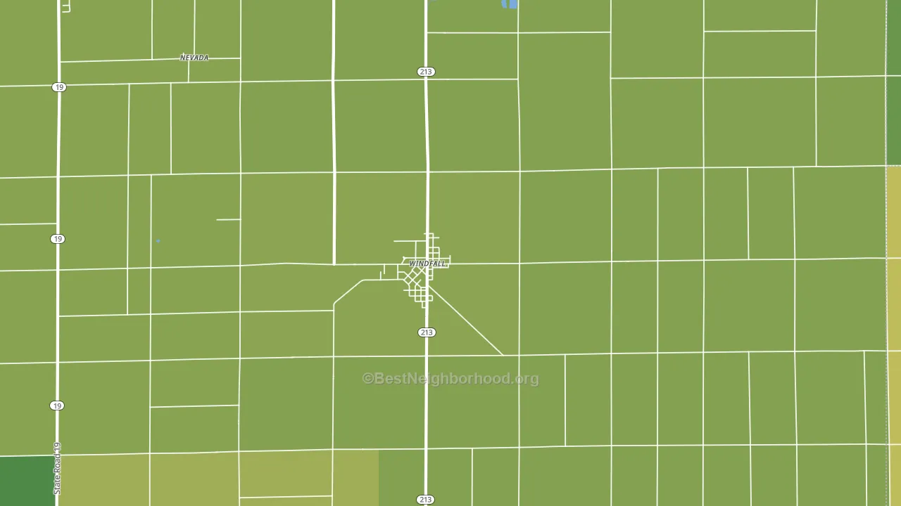 46076, IN block-group voter-turnout map