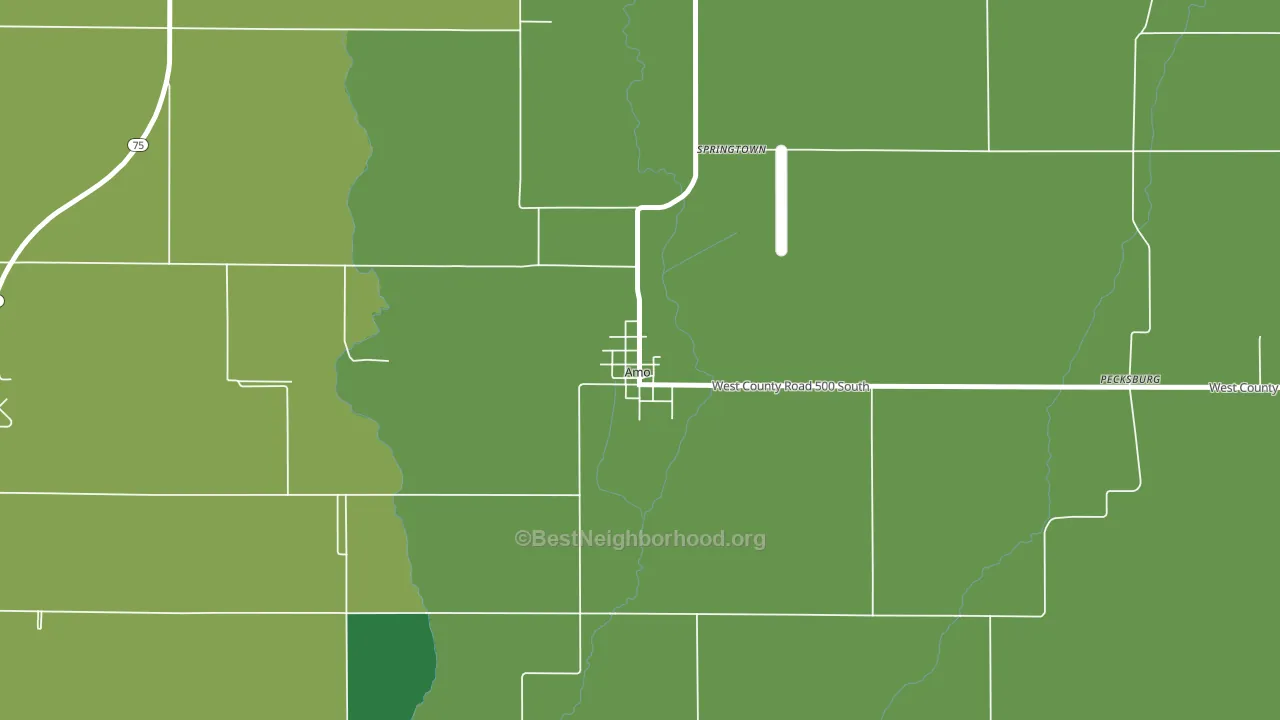 46103, IN block-group voter-turnout map