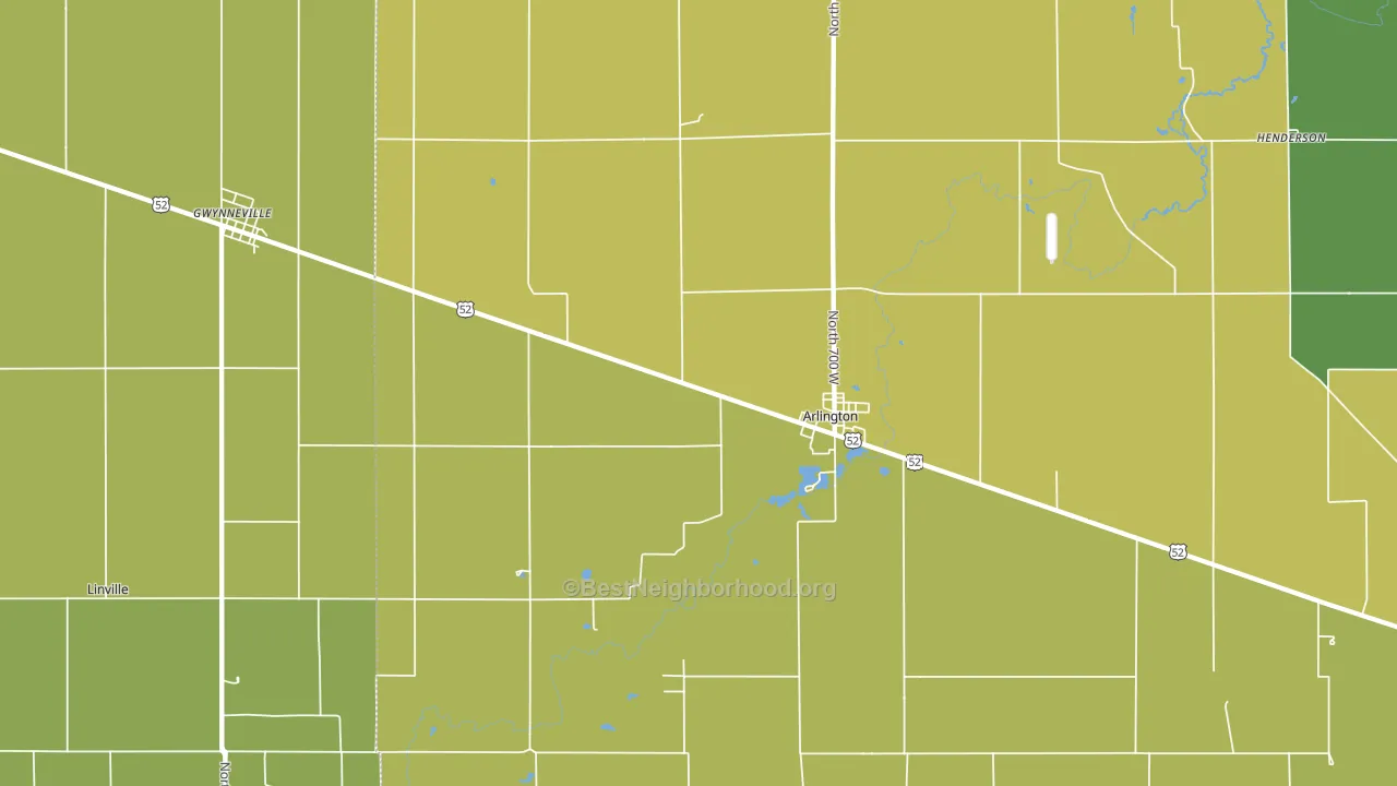 46104, IN block-group voter-turnout map
