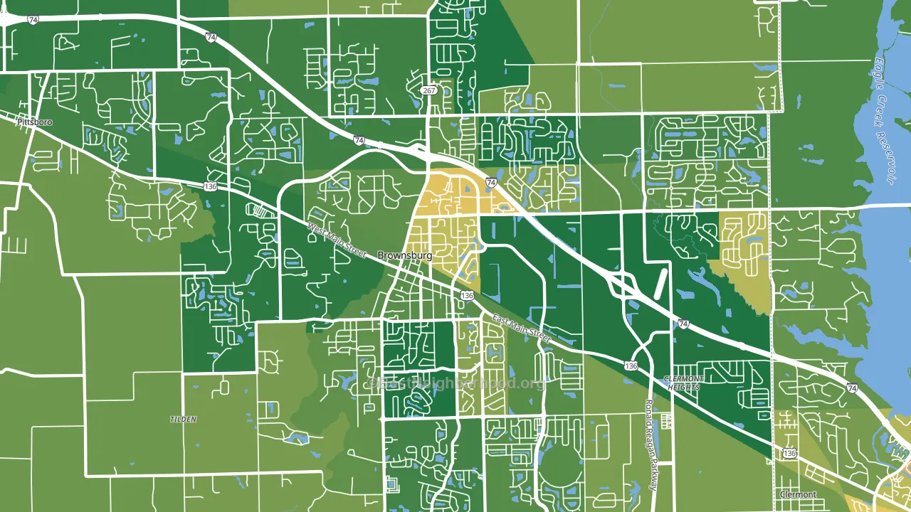 46112, IN block-group voter-turnout map