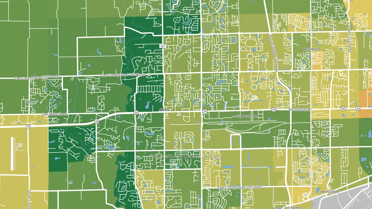 46123, IN block-group voter-turnout map