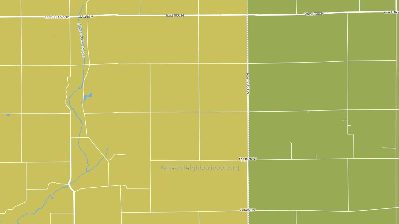 46127, IN block-group voter-turnout map