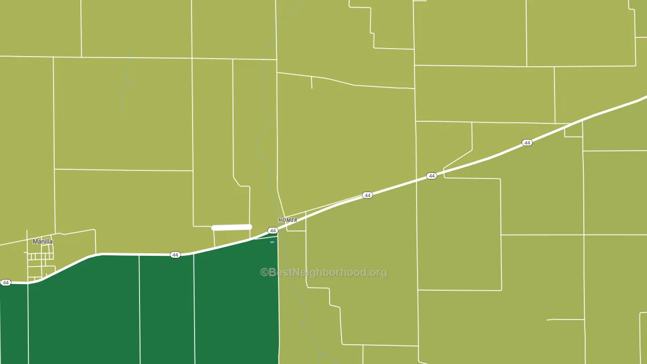 46146, IN block-group voter-turnout map
