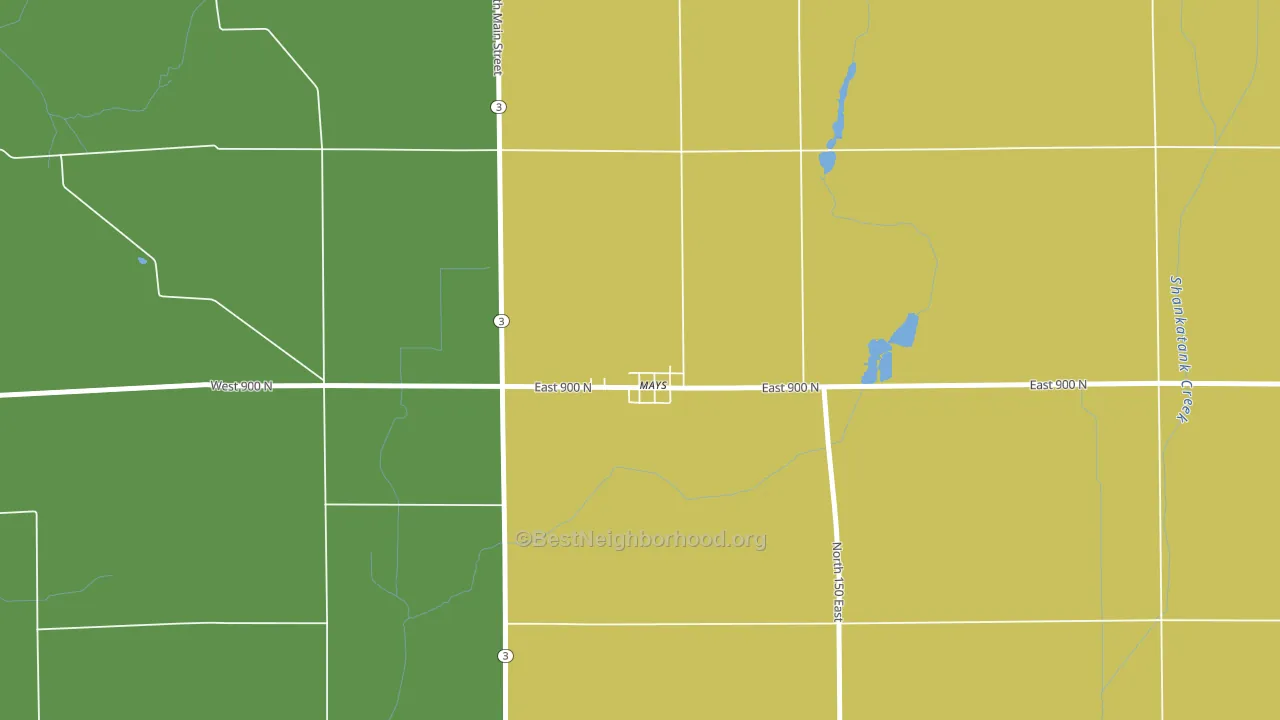 46155, IN block-group voter-turnout map