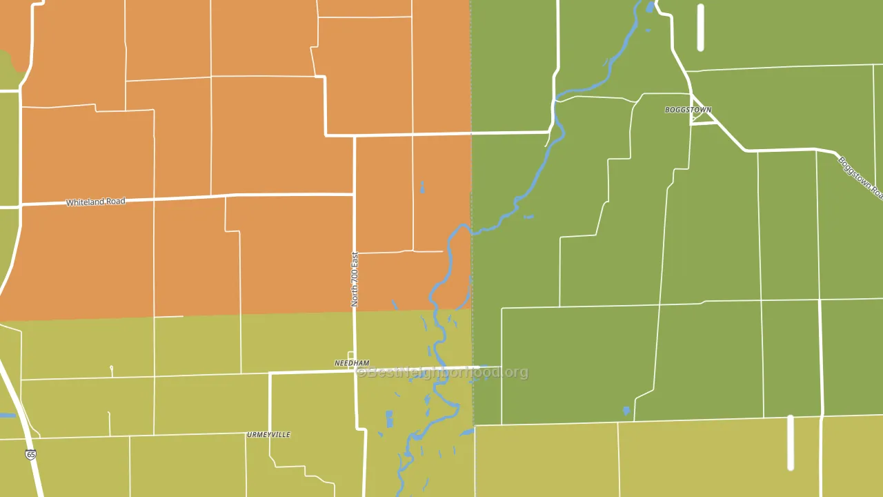 46162, IN block-group voter-turnout map
