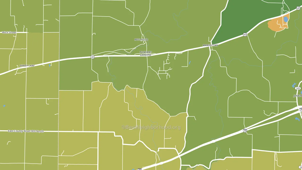 46171, IN block-group voter-turnout map