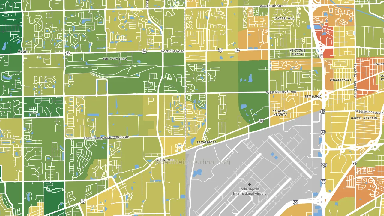 46231, IN block-group voter-turnout map