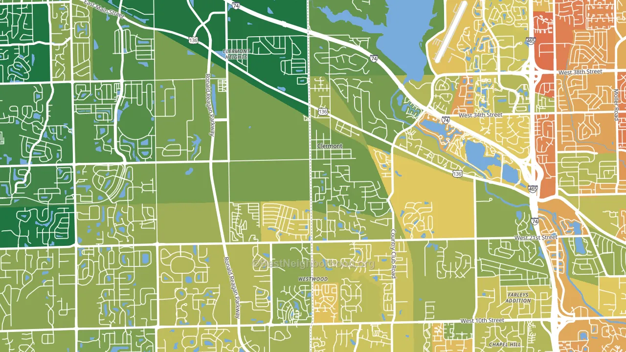 46234, IN block-group voter-turnout map