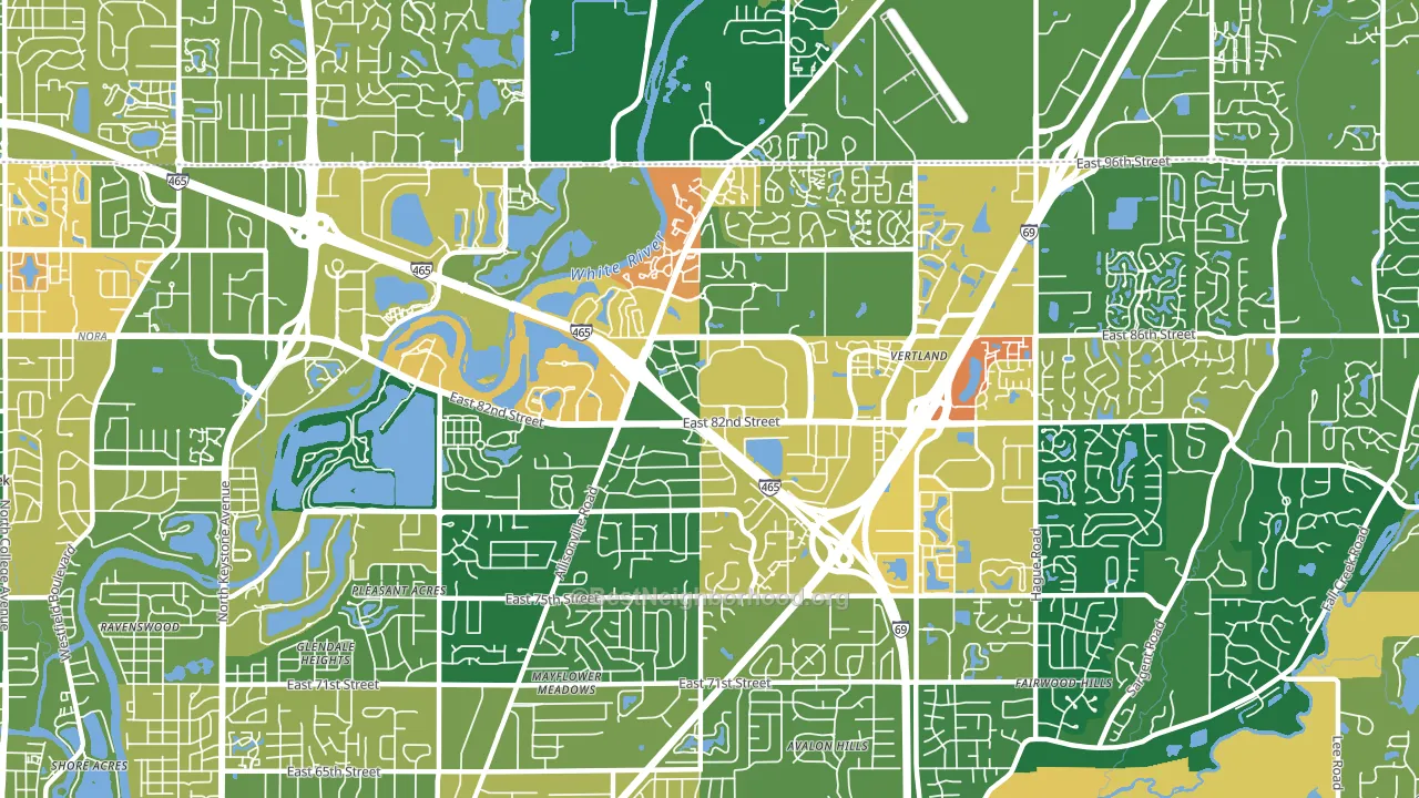 46250, IN block-group voter-turnout map
