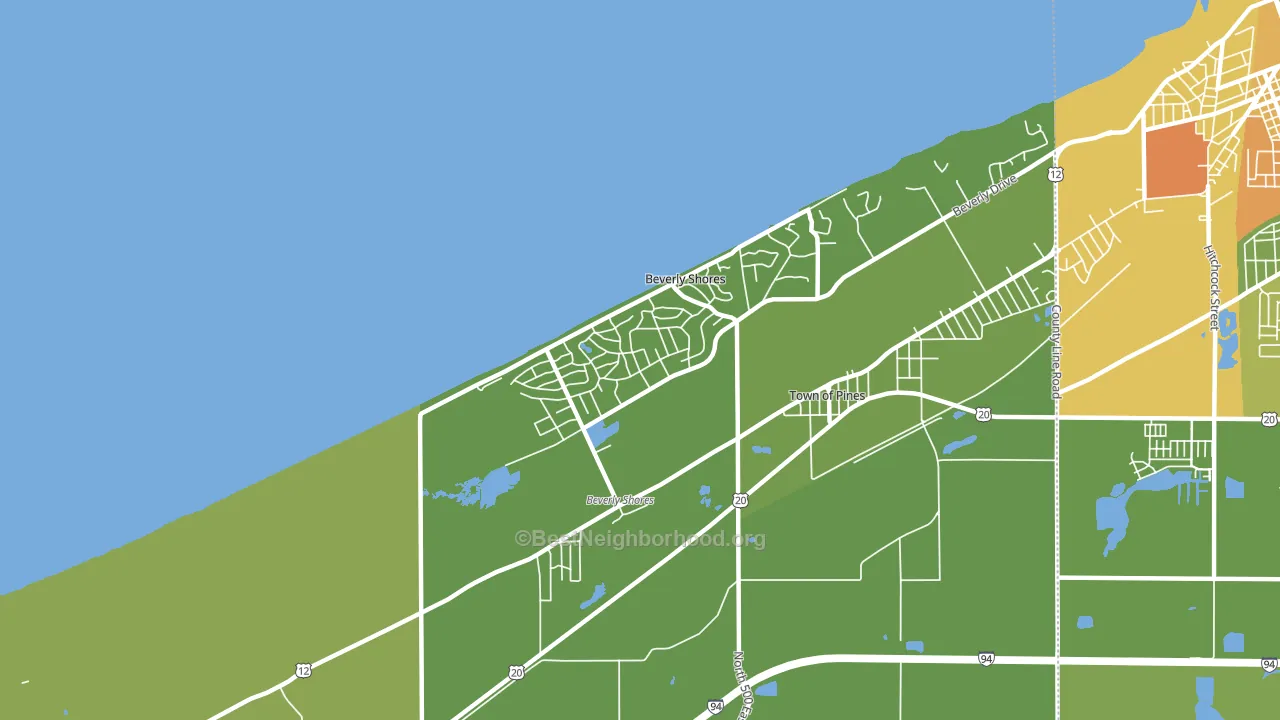 46301, IN block-group voter-turnout map
