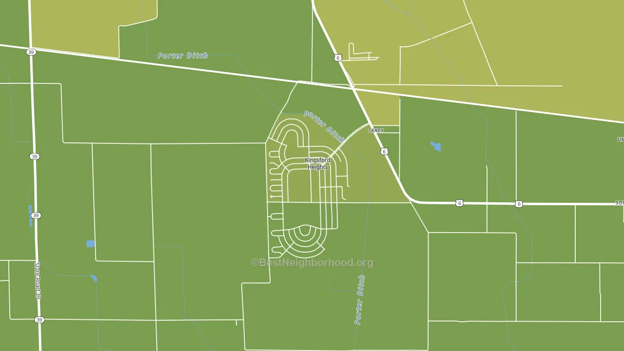 46346, IN block-group voter-turnout map