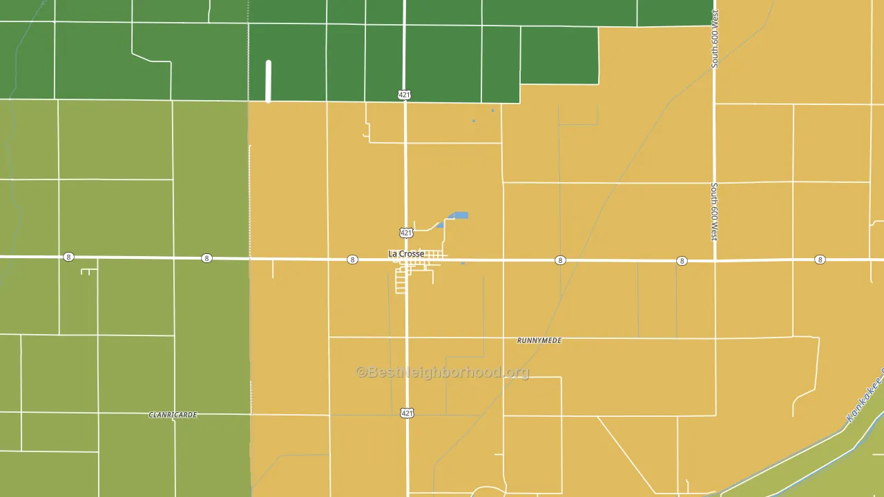 46348, IN block-group voter-turnout map