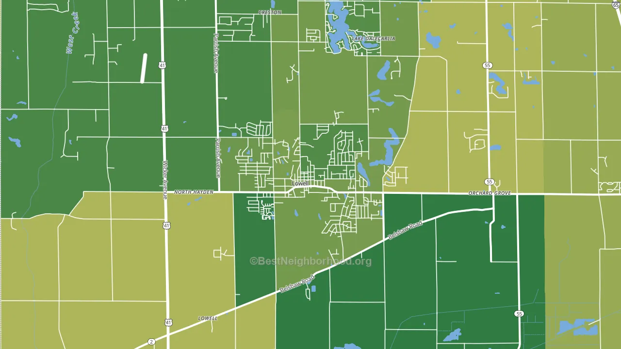 46356, IN block-group voter-turnout map